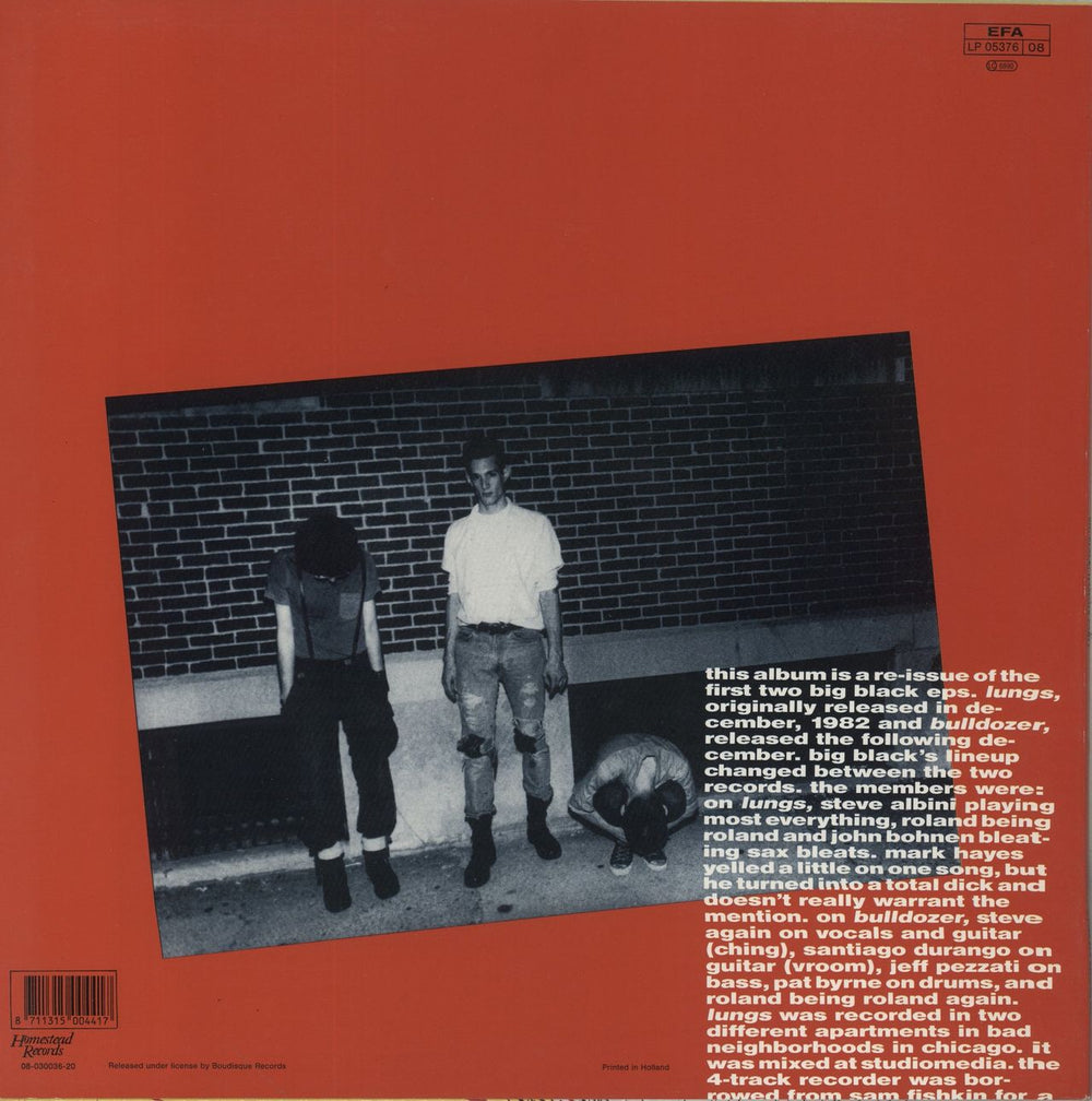 Big Black The Hammer Party UK vinyl LP album (LP record)