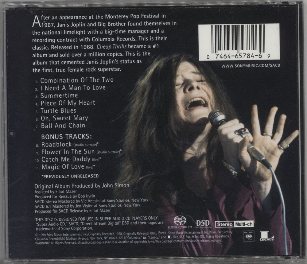 Big Brother & The Holding Company Cheap Thrills US super audio CD SACD 074646578469