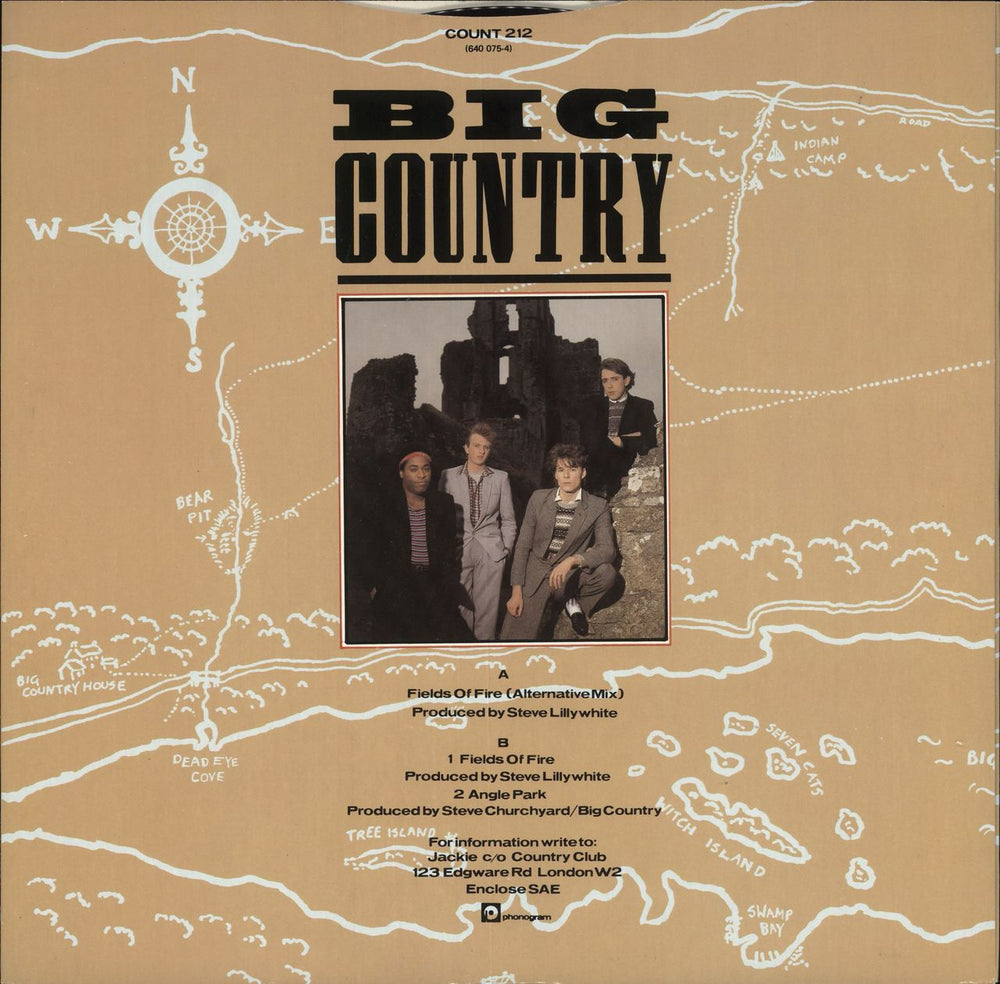Big Country Fields Of Fire UK 12" vinyl single (12 inch record / Maxi-single)