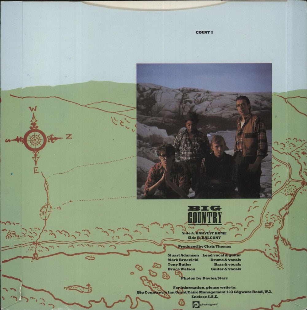 Big Country Harvest Home UK 7" vinyl single (7 inch record / 45)