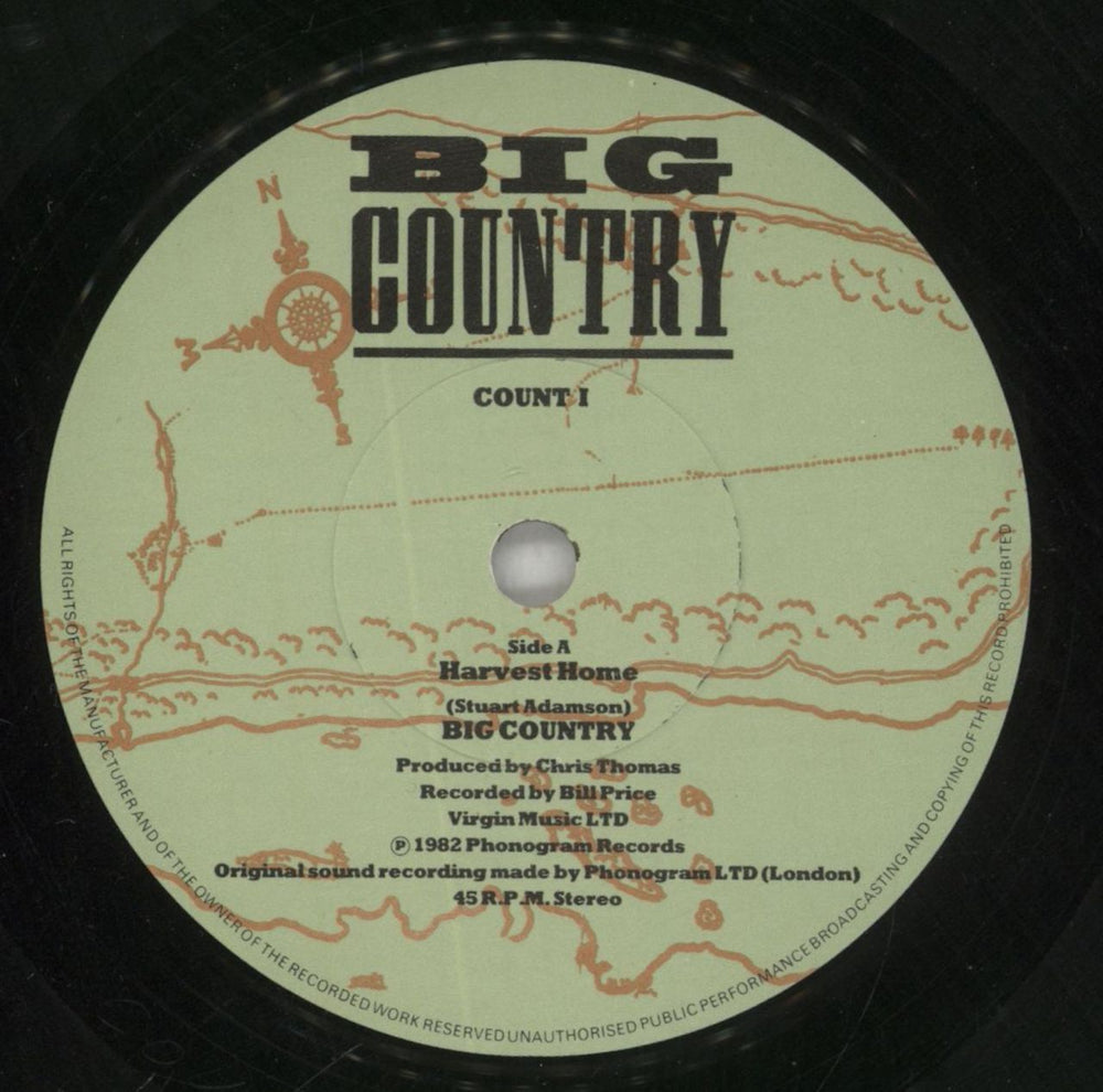Big Country Harvest Home UK 7" vinyl single (7 inch record / 45) BIG07HA92907