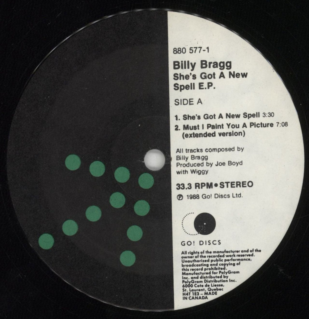 Billy Bragg She's Got A New Spell Canadian 12" vinyl single (12 inch record / Maxi-single) BBR12SH10847