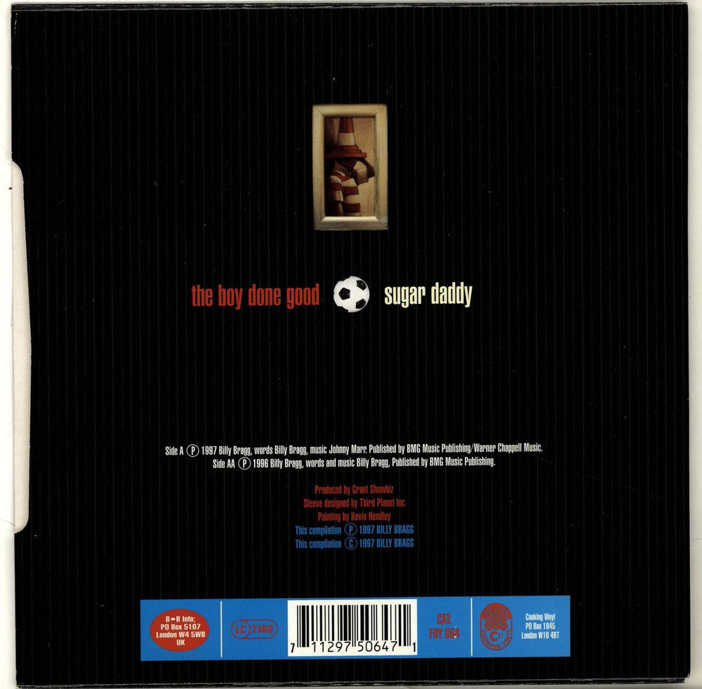 Billy Bragg The Boy Done Good UK 7" vinyl single (7 inch record / 45) BBR07TH102574