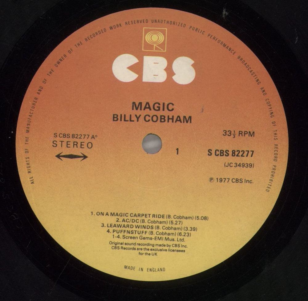 Billy Cobham Magic UK vinyl LP album (LP record) BYHLPMA661599