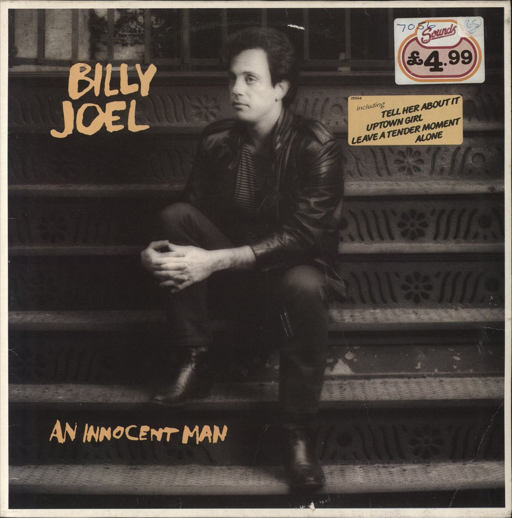 Billy Joel An Innocent Man - 3 Song Hype Sticker Dutch vinyl LP album (LP record) 25554