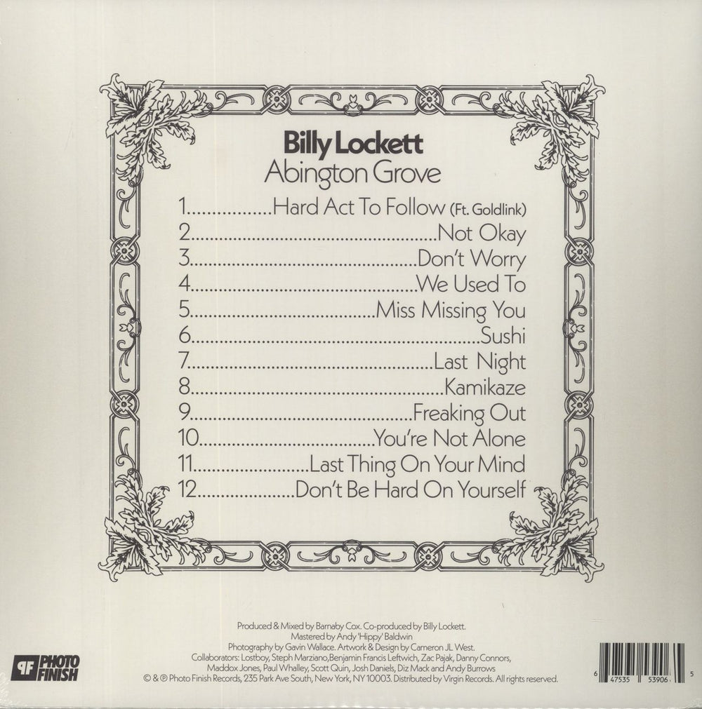 Billy Lockett Abington Grove - Sealed UK vinyl LP album (LP record) 647535539065