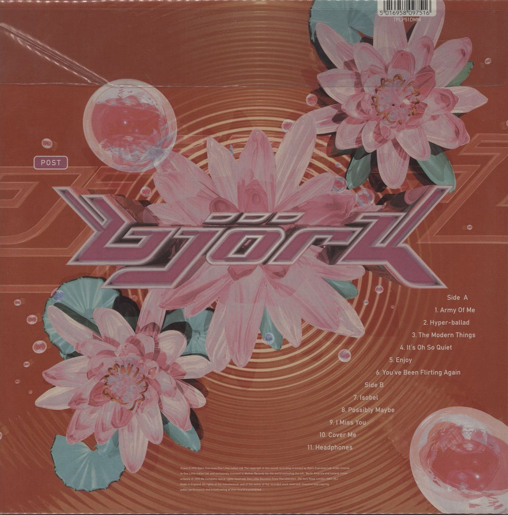 Björk Post UK 2-LP vinyl record set (Double LP Album) 5016958097516