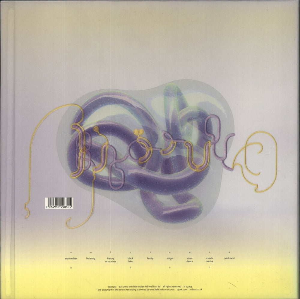 Björk Vulnicura - Acetate Artwork UK 2-LP vinyl record set (Double LP Album) 5016958998271