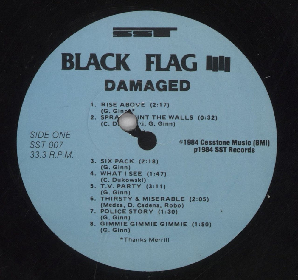 Black Flag Damaged US vinyl LP album (LP record) BD7LPDA847721