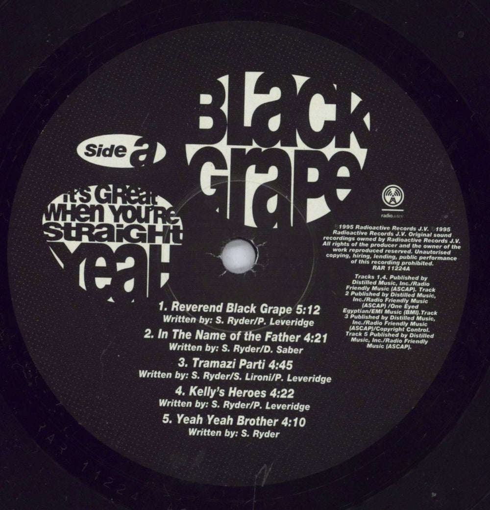 Black Grape It's Great When You're Straight... Yeah UK vinyl LP album (LP record) BGRLPIT522965