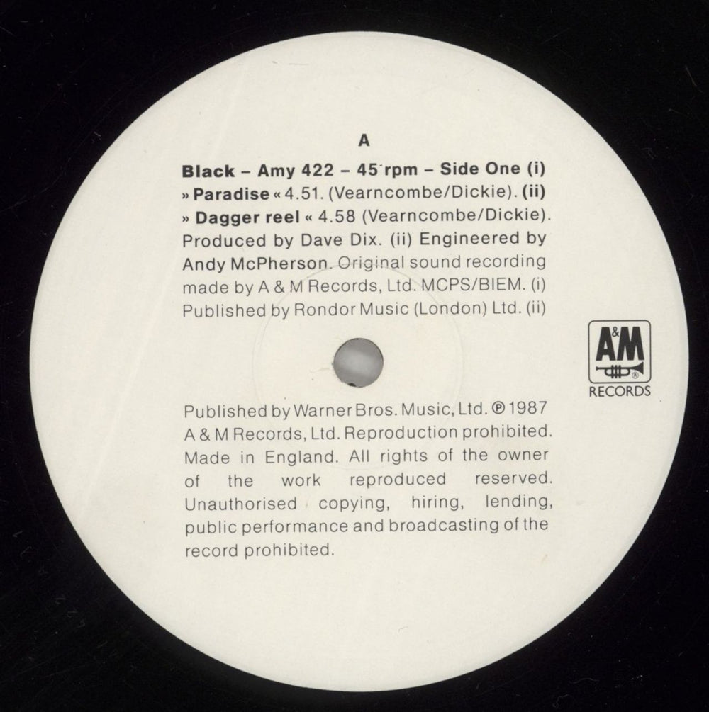 Black Paradise UK 12" vinyl single (12 inch record / Maxi-single) BAK12PA466361