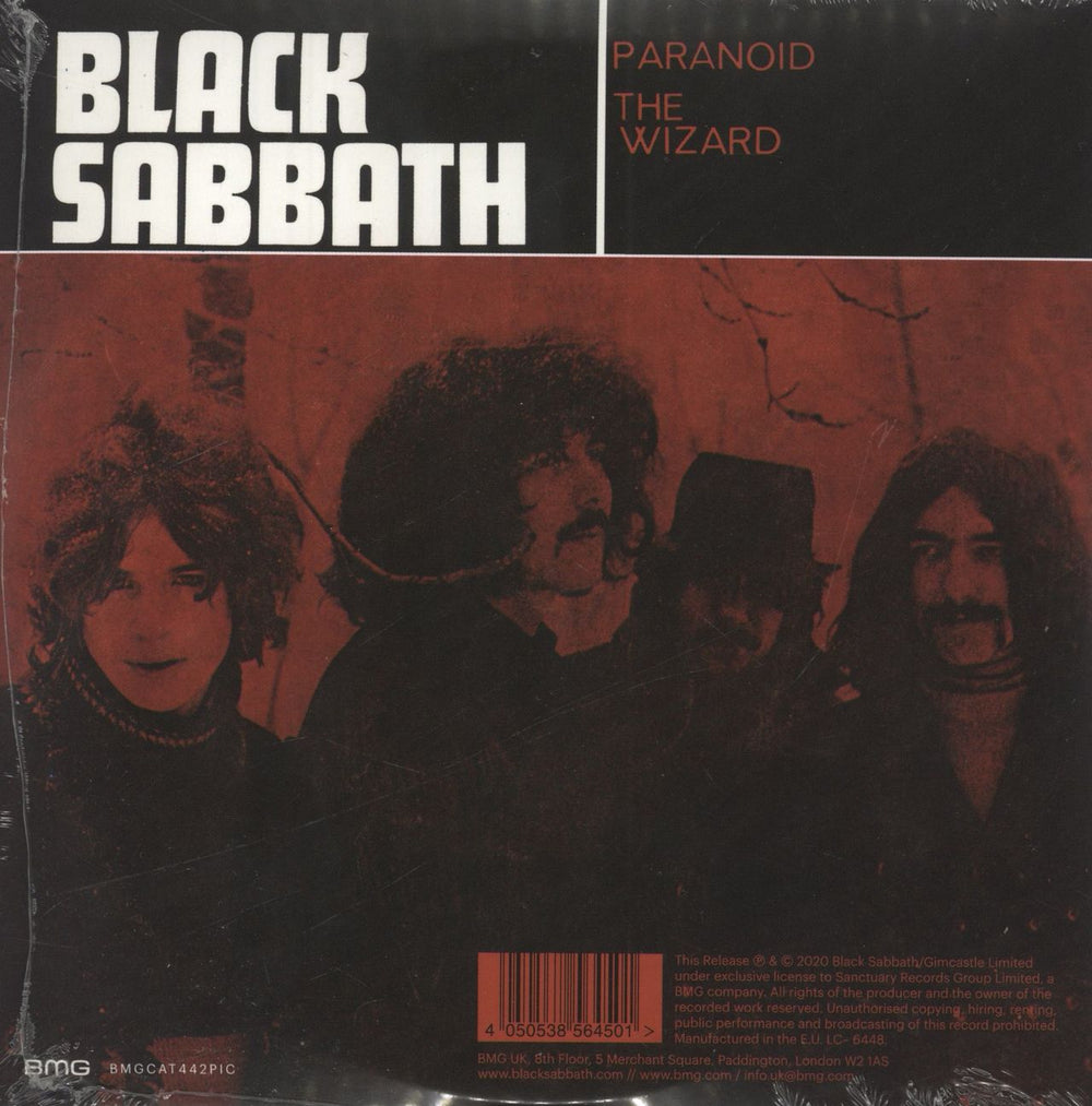 Black Sabbath Evil Woman / Wicked World / Paranoid / The Wizard - Picture Discs - RSD UK 7" vinyl picture disc (7 inch picture disc single) 4050538564501