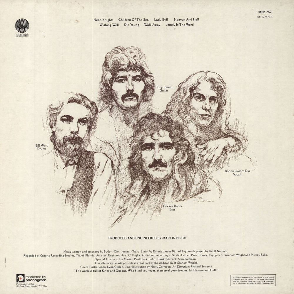 Black Sabbath Heaven And Hell - EX UK vinyl LP album (LP record)