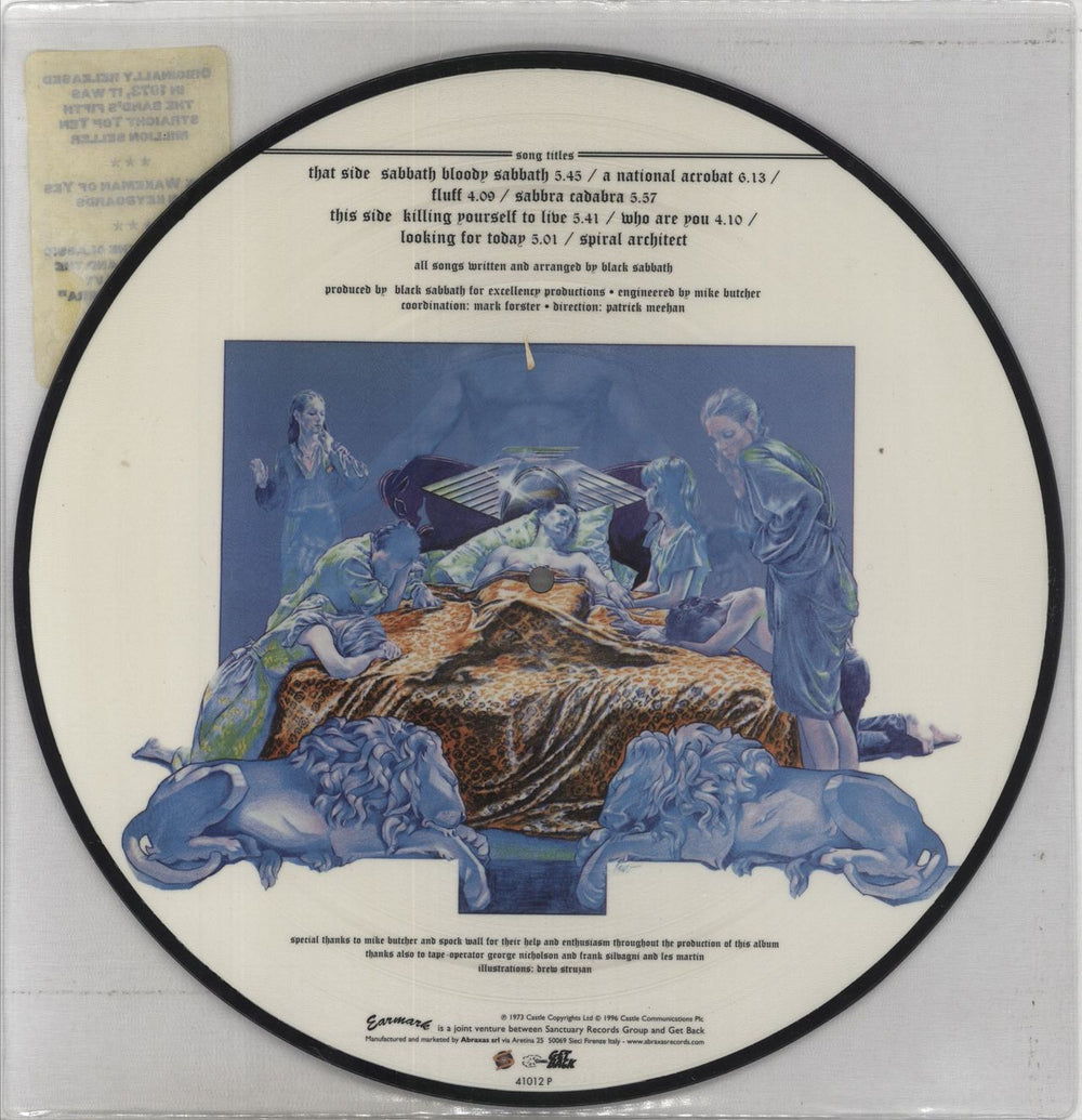 Black Sabbath Sabbath Bloody Sabbath Italian picture disc LP (vinyl picture disc album) 8013252490125