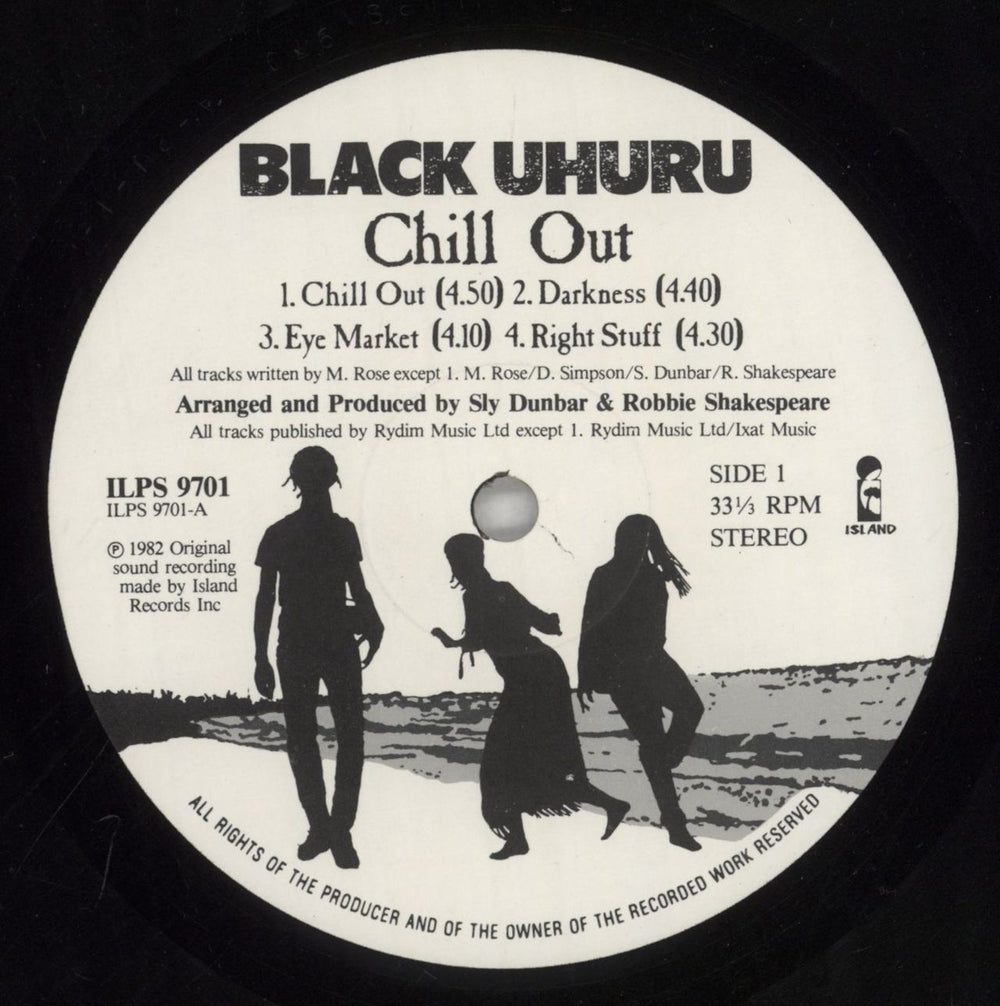 Black Uhuru Chill Out UK vinyl LP album (LP record) BUHLPCH579832