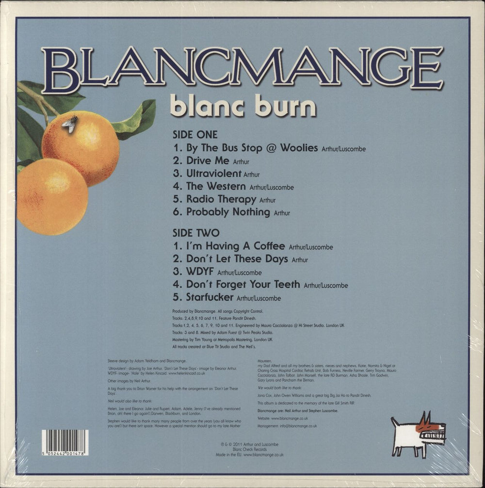 Blancmange Blanc Burn UK vinyl LP album (LP record) 5052442001478