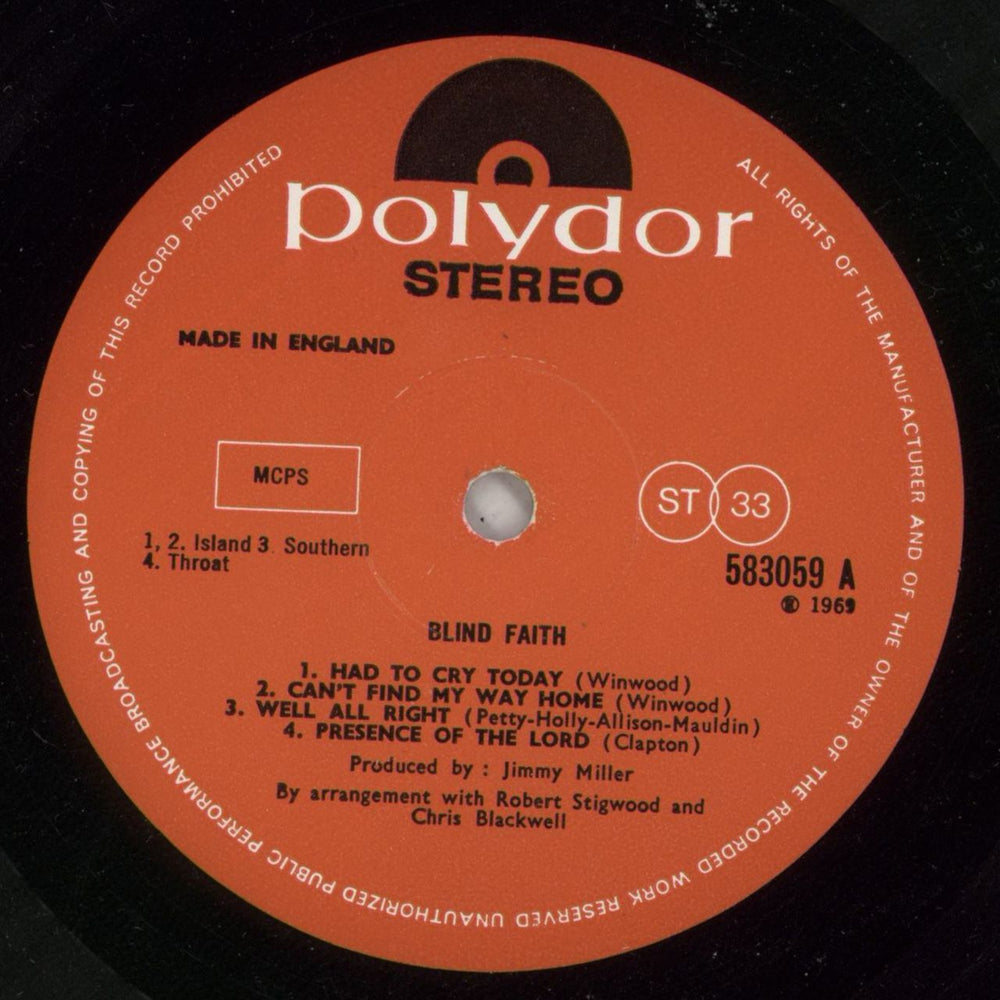 Blind Faith Blind Faith - 1st - VG UK vinyl LP album (LP record) B-FLPBL582108