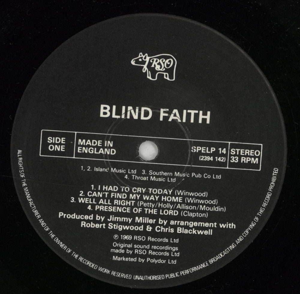 Blind Faith Blind Faith UK vinyl LP album (LP record) B-FLPBL342528
