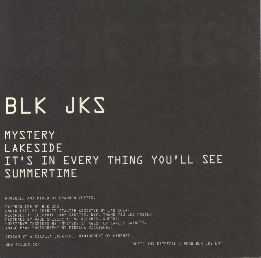 BLK JKS BLK JKS South African 10" vinyl single (10 inch record)