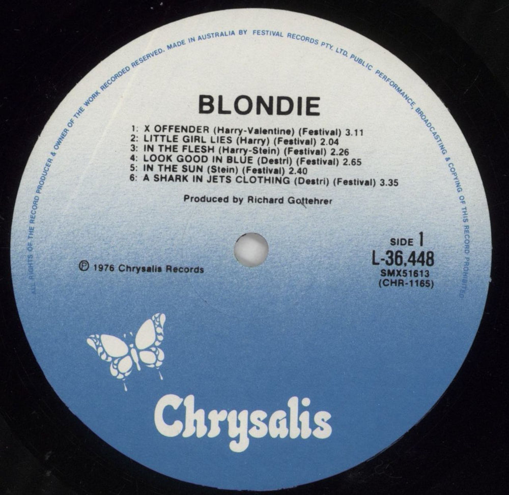Blondie Blondie Australian vinyl LP album (LP record) BLOLPBL860302