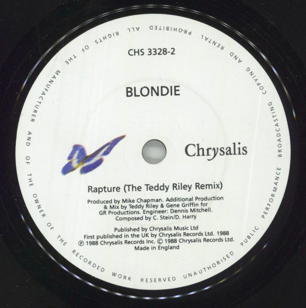 Blondie Denis '88 UK 7" vinyl single (7 inch record / 45) BLO07DE34527