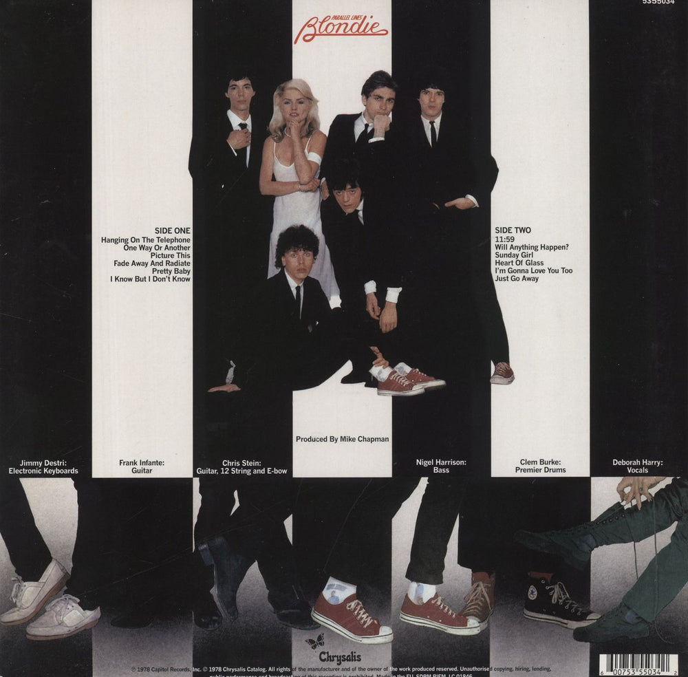 Blondie Parallel Lines: Back To Black Series - 180 Gram Vinyl UK vinyl LP album (LP record) 600753550342