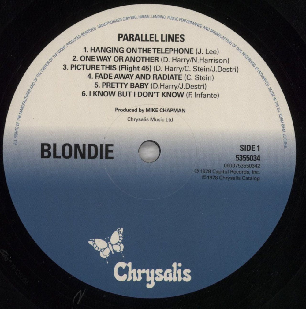 Blondie Parallel Lines: Back To Black Series - 180 Gram Vinyl UK vinyl LP album (LP record) BLOLPPA839654