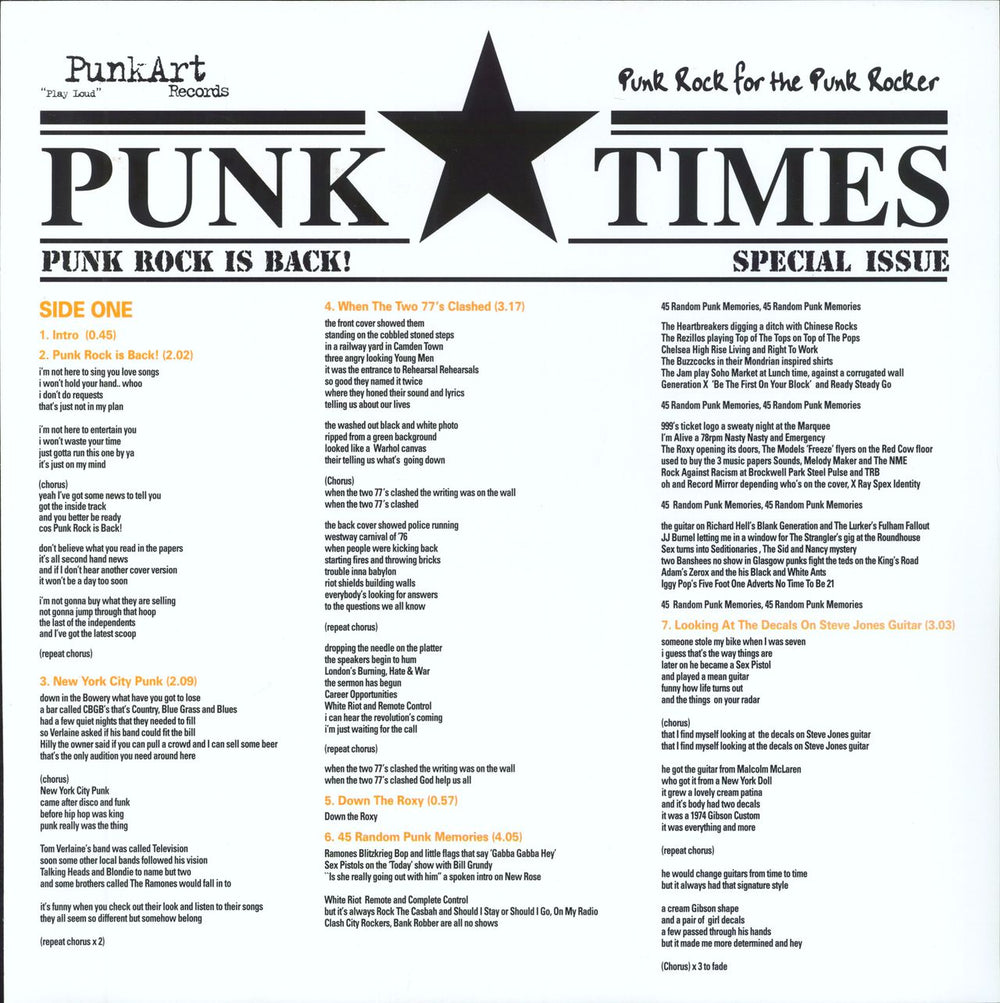 Blondie Punk Rock Is Back! - BLONDIE 'Parallel Lines' sleeve UK vinyl LP album (LP record)