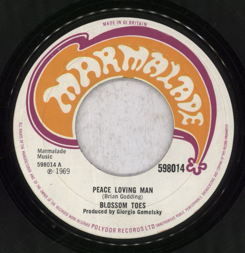 Blossom Toes Peace Loving Man UK 7" vinyl single (7 inch record / 45) 598014