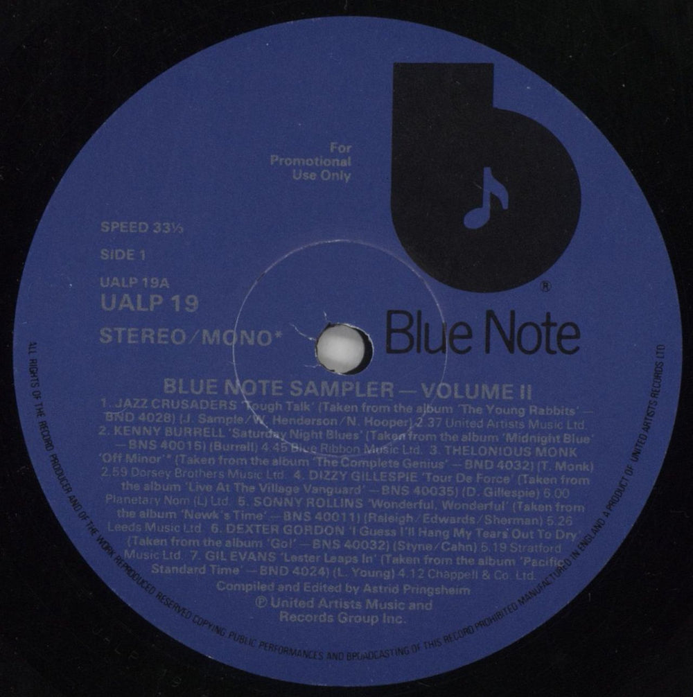 Blue Note Blue Note 2 UK Promo vinyl LP album (LP record) BTELPBL627202