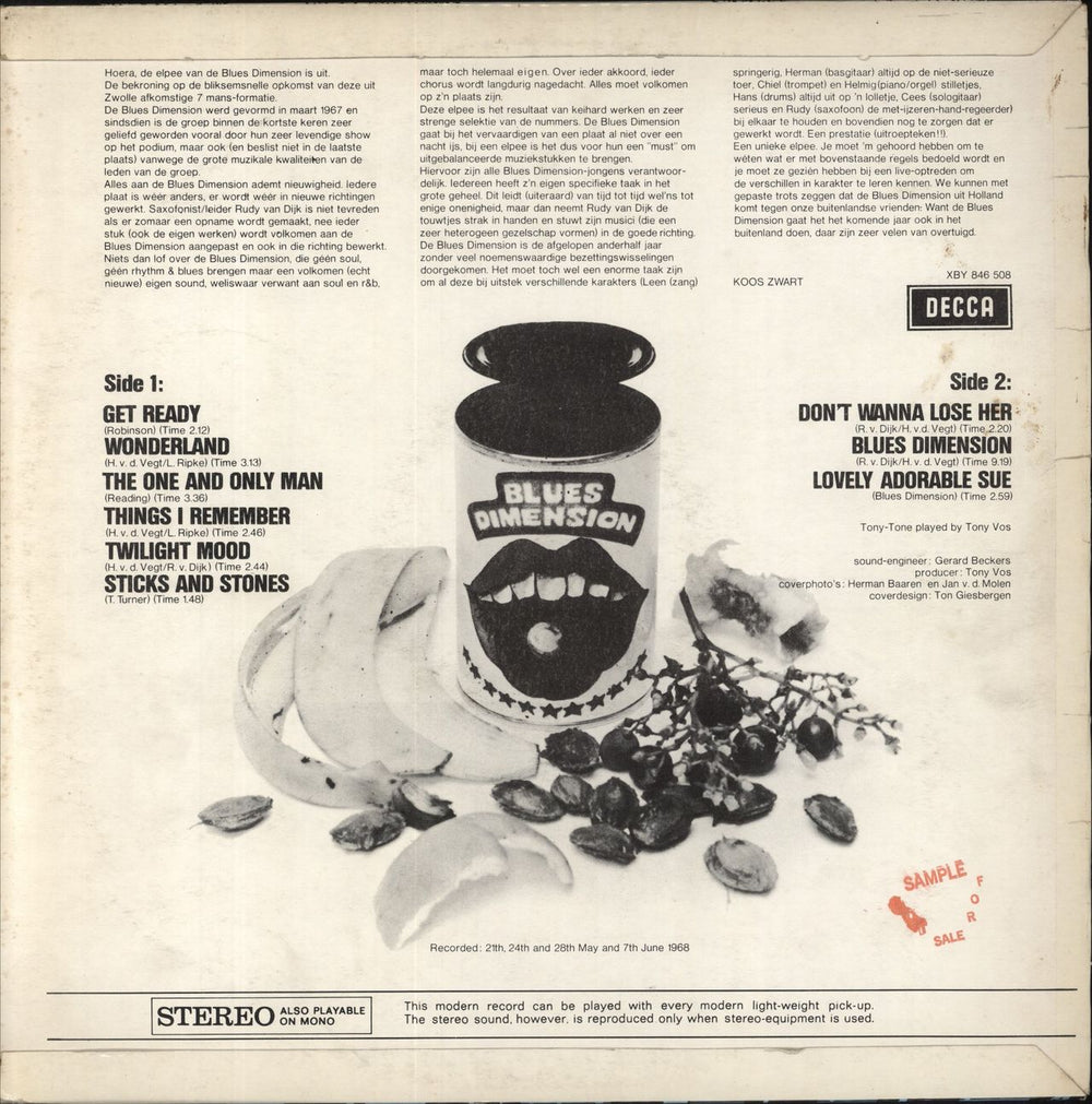 Blues Dimension Blues Dimension Dutch vinyl LP album (LP record)