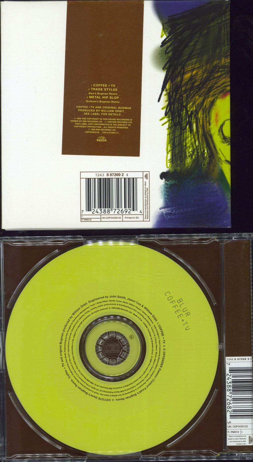 Blur Coffee + TV - CDs 1 & 2 UK 2-CD single set (Double CD single) 724388255721