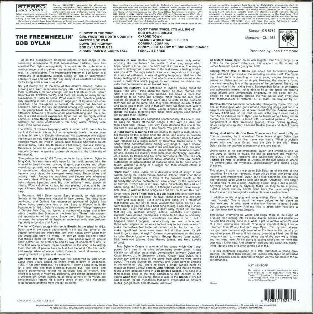 Bob Dylan The Freewheelin' Bob Dylan - 180gm UK vinyl LP album (LP record) 889854552817