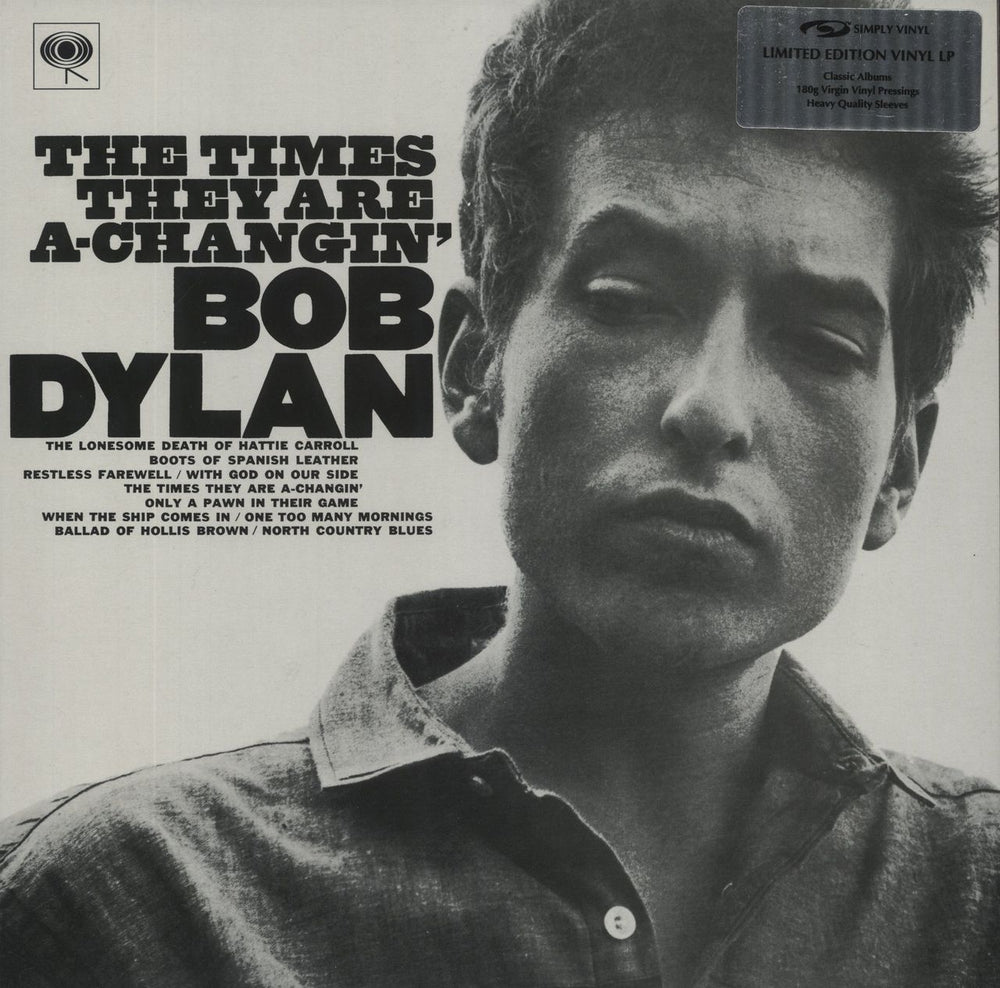 Bob Dylan The Times They Are A-changin' - 180 Gram Vinyl - Sealed UK vinyl LP album (LP record) SVLP0031