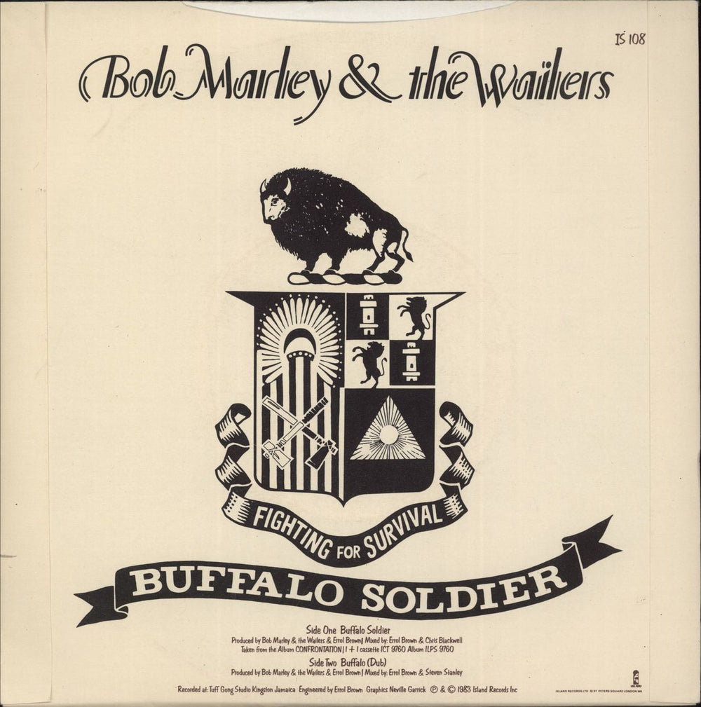 Bob Marley & The Wailers Buffalo Soldier + p/s UK 7" vinyl single (7 inch record / 45)