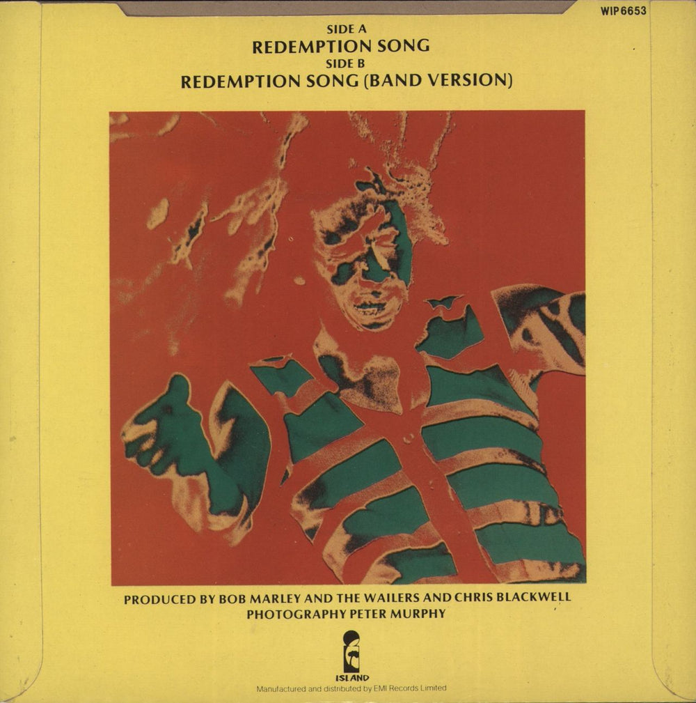 Bob Marley & The Wailers Redemption Song - EX UK 7" vinyl single (7 inch record / 45)