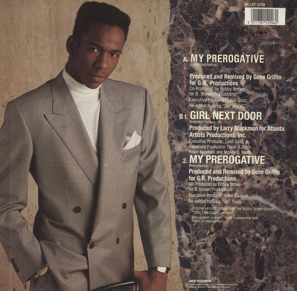 Bobby Brown My Prerogative UK 12" vinyl single (12 inch record / Maxi-single) 5011781129960