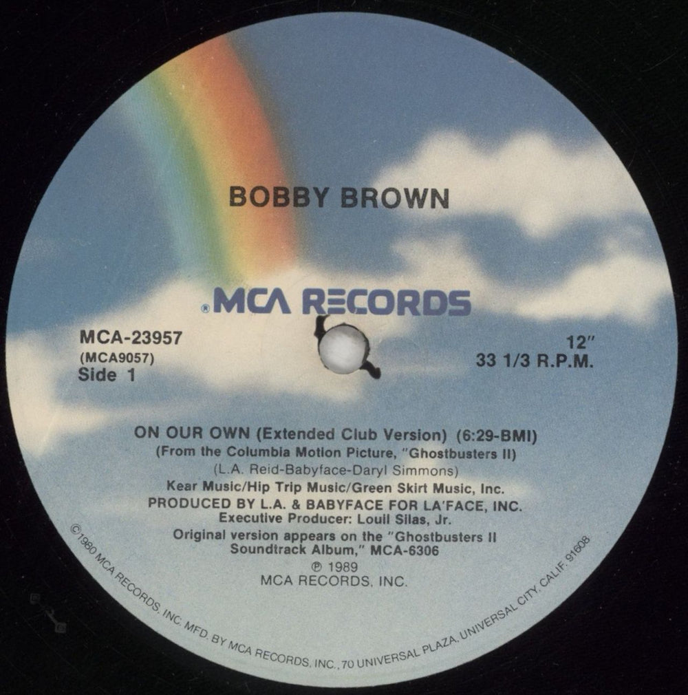Bobby Brown On Our Own US 12" vinyl single (12 inch record / Maxi-single) BOB12ON855533