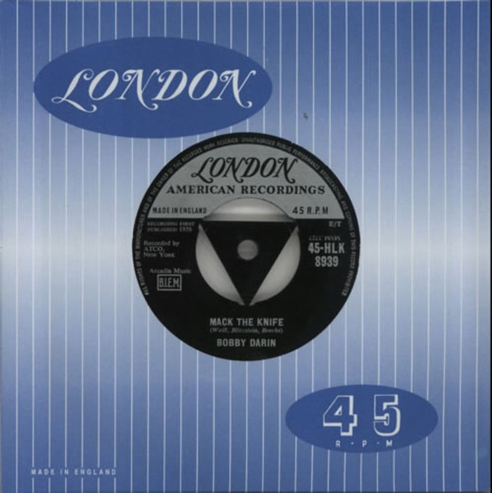 Bobby Darin Mack The Knife - 1st UK 7" vinyl single (7 inch record / 45) 45-HLK8939