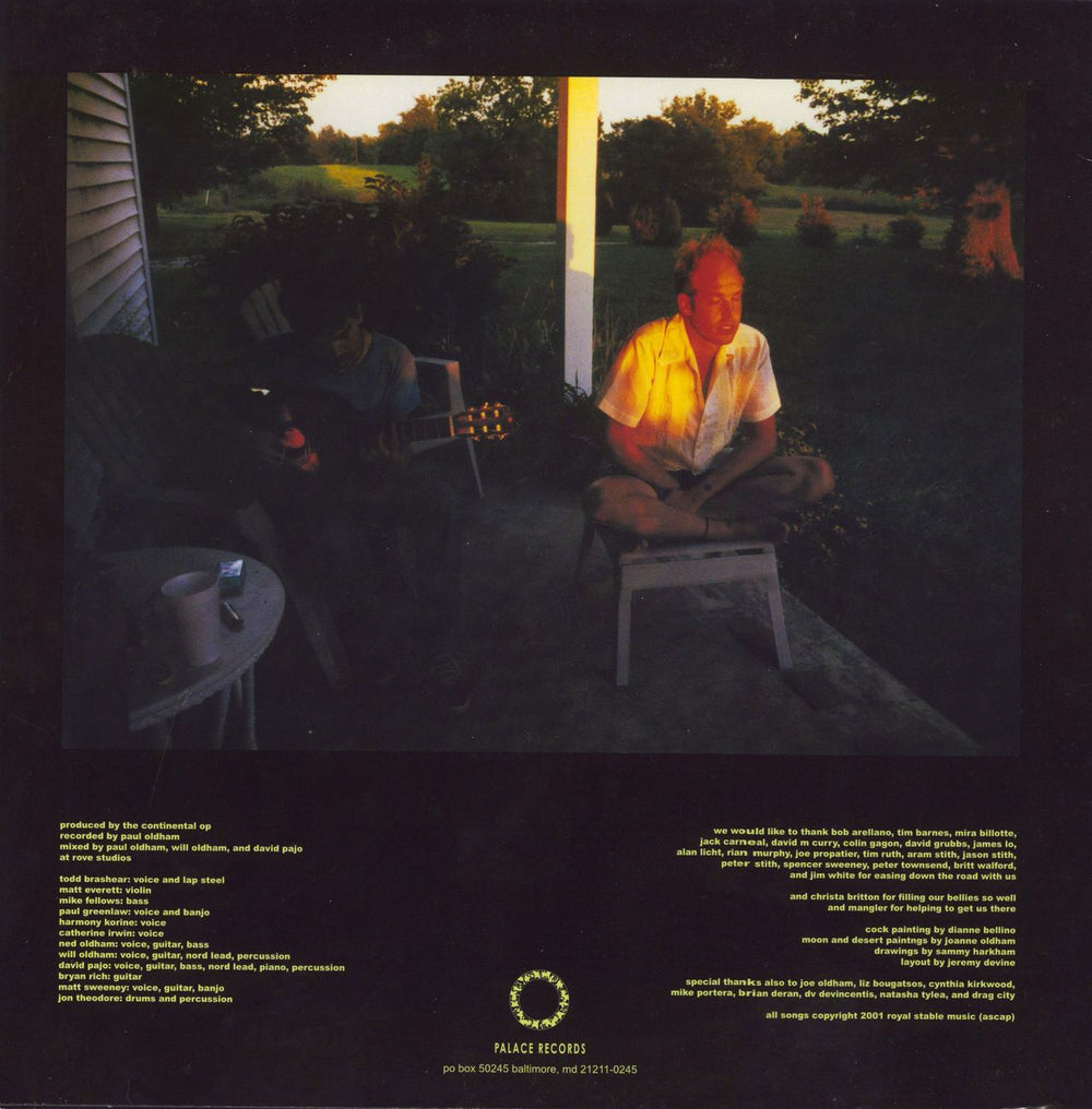 Bonnie Prince Billy Ease Down The Road US vinyl LP album (LP record)