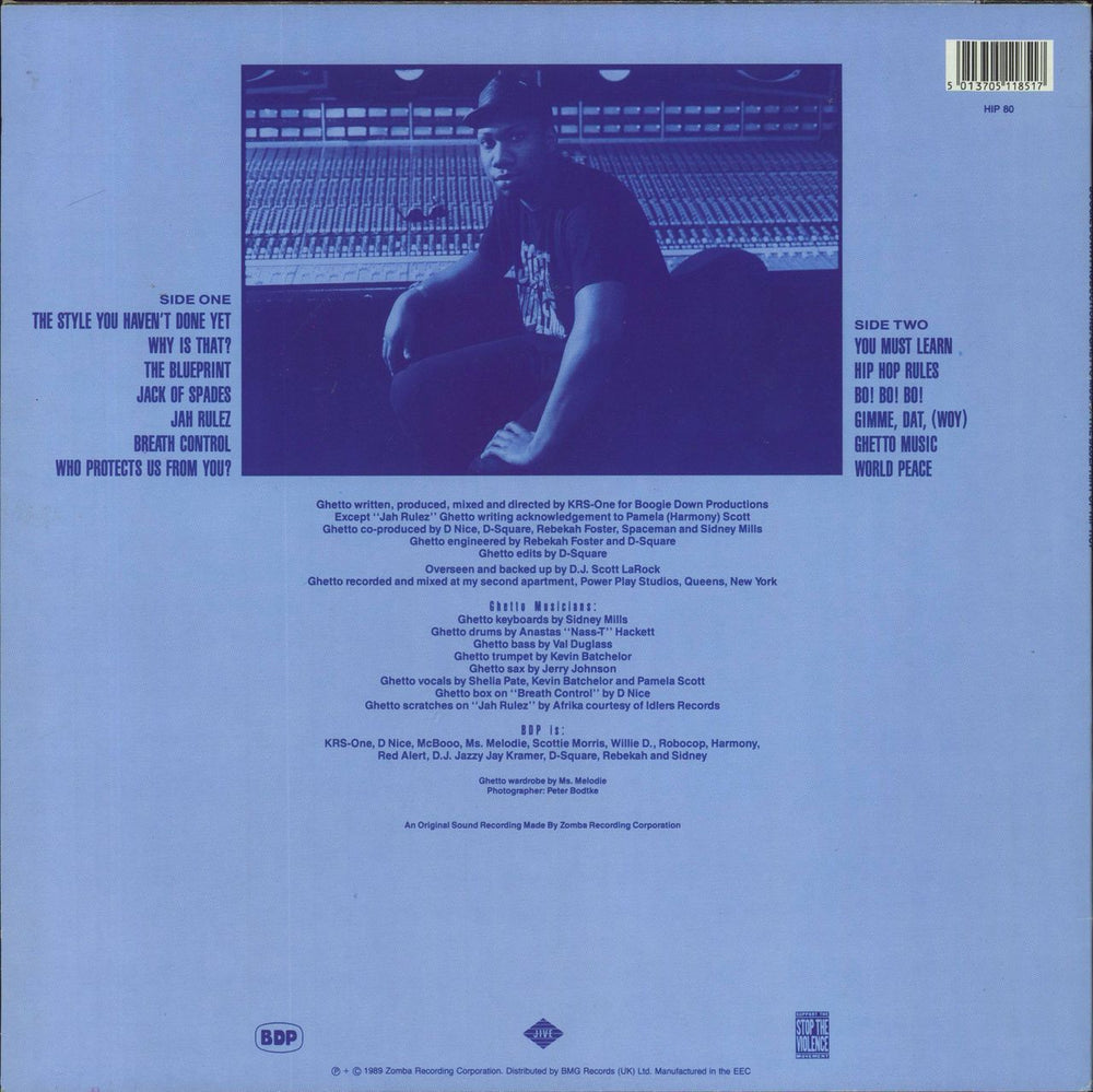 Boogie Down Productions Ghetto Music: The Blueprint Of Hip Hop UK vinyl LP album (LP record) 5013705118517