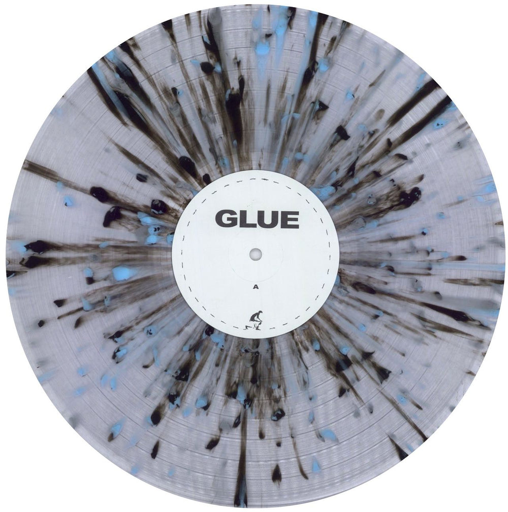 Boston Manor Glue - Clear with Black, Silver and Blue Splatter Vinyl UK vinyl LP album (LP record) I9ULPGL834907