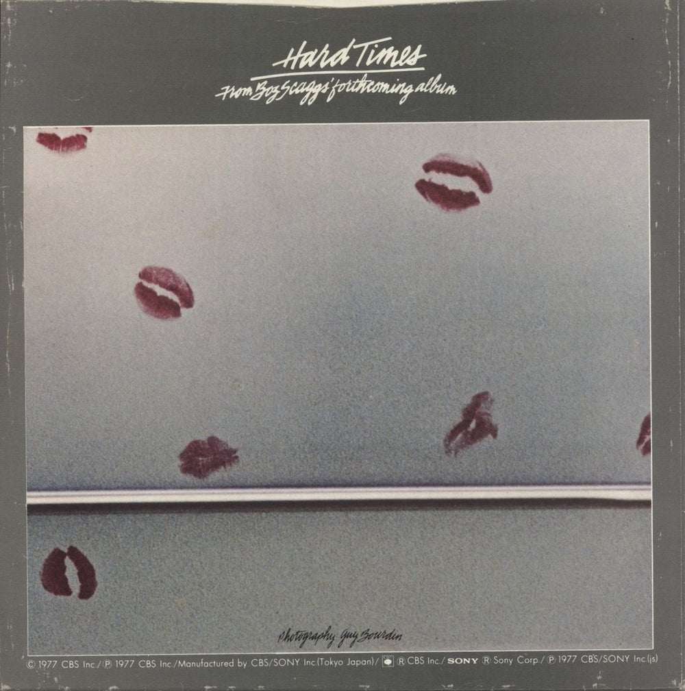 Boz Scaggs Hard Times Japanese 7" vinyl single (7 inch record / 45)