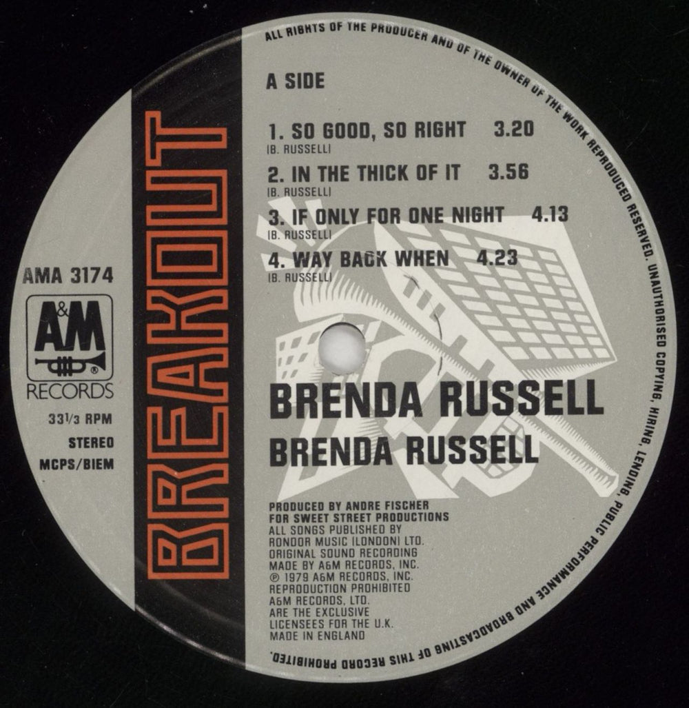 Brenda Russell Brenda Russell UK vinyl LP album (LP record) BRELPBR860484