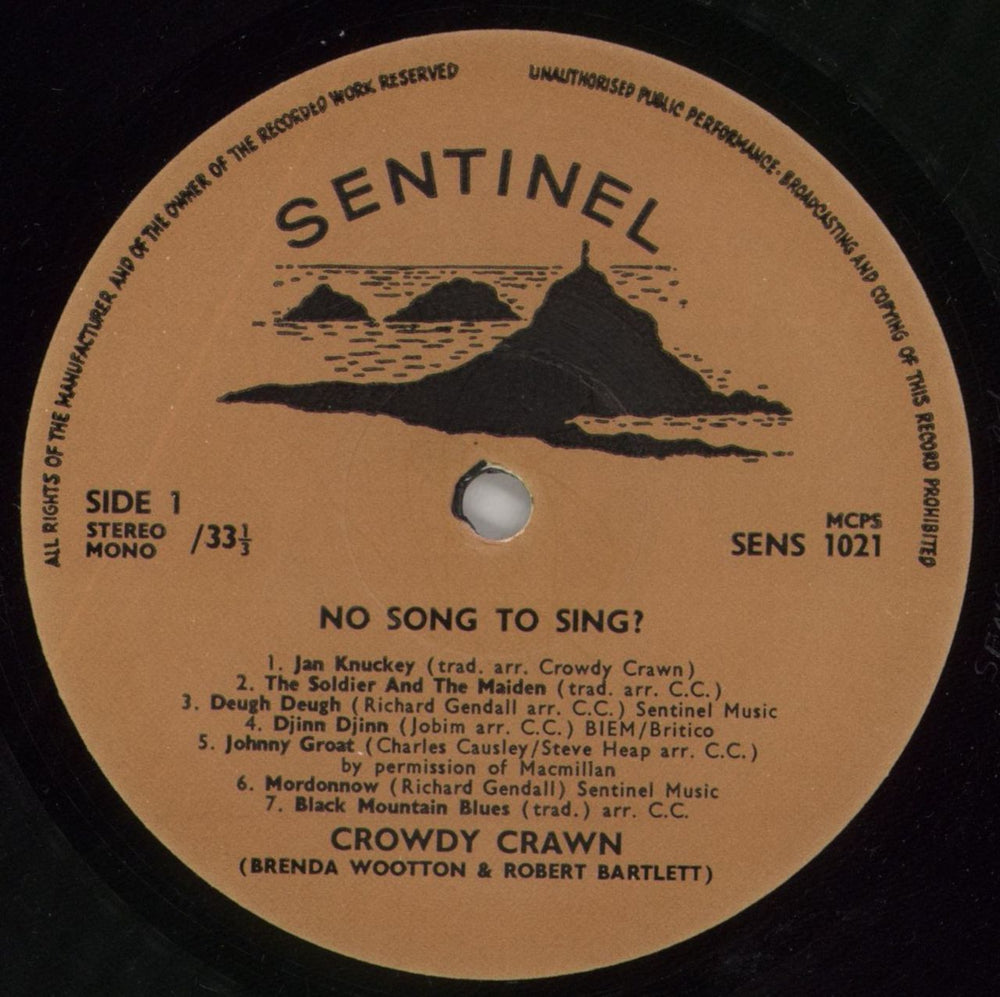 Brenda Wootton & Richard Gendall No Song To Sing ? UK vinyl LP album (LP record) E5ILPNO860408