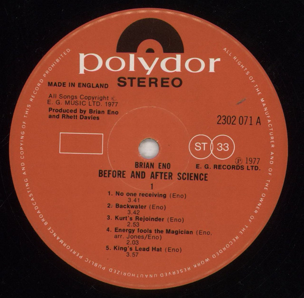 Brian Eno Here Come The Warm Jets/ Before & After Science UK 2-LP vinyl record set (Double LP Album) ENO2LHE158825