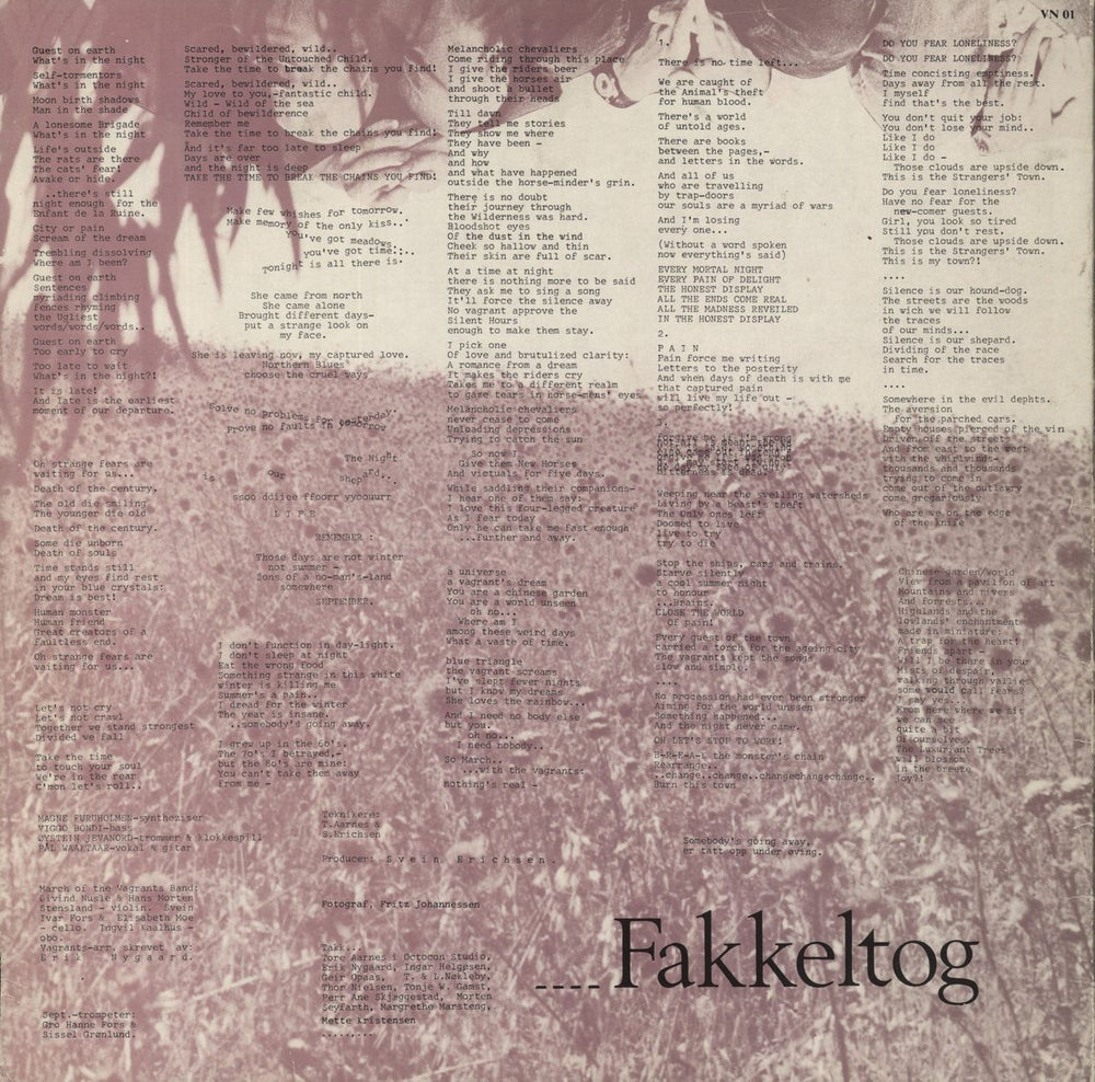 Bridges Fakkeltog + Poster Norwegian vinyl LP album (LP record) DGBLPFA197511