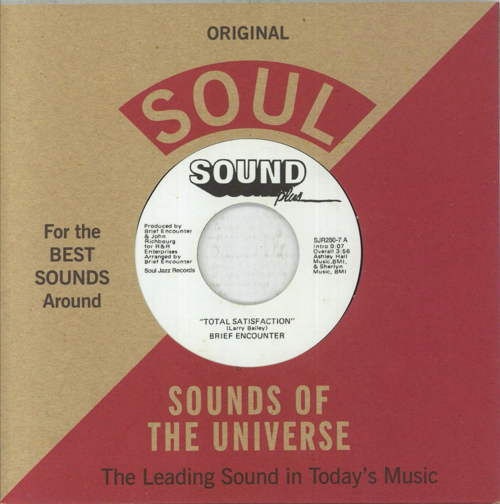 Brief Encounter  Total Satisfaction UK 7" vinyl single (7 inch record / 45) SJR280-7