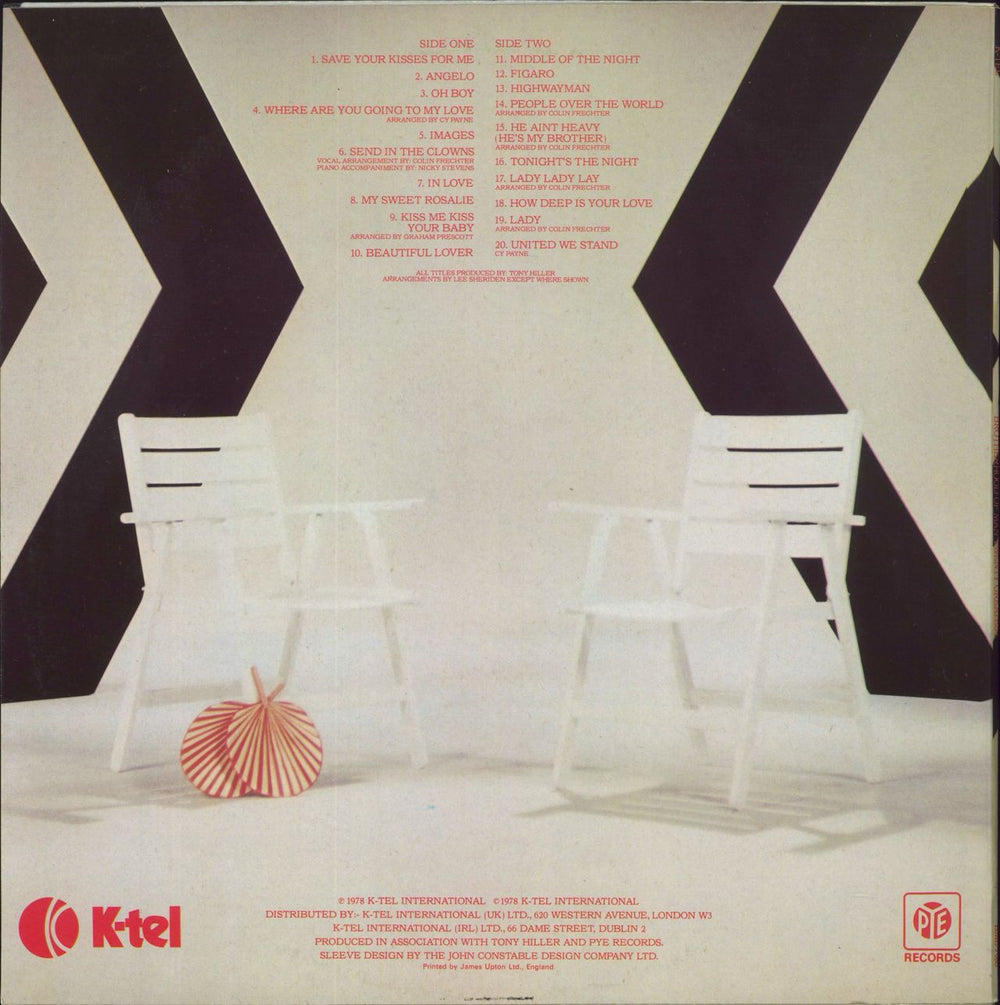 Brotherhood Of Man Twenty Greatest UK vinyl LP album (LP record)