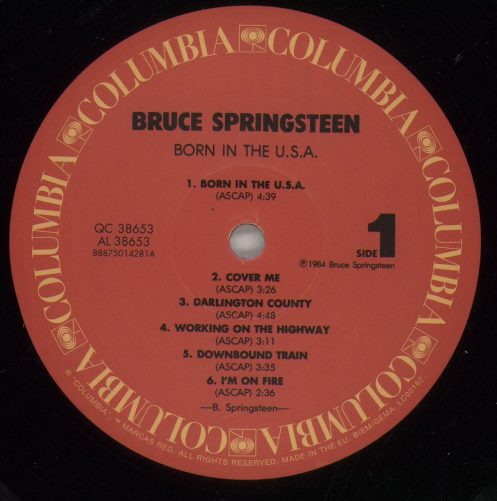 Bruce Springsteen Born In The U.S.A. - 180gm UK vinyl LP album (LP record) SPRLPBO864725